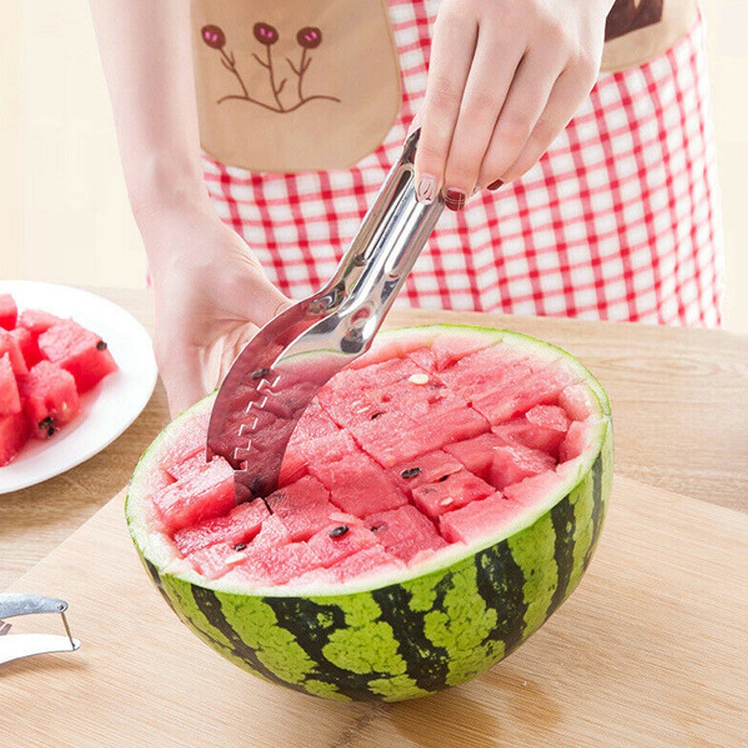 2981 Watermelon Cantaloupe Slicer Stainless Steel Knife Corer Fruit Vegetable - Tools Kitchen Gadgets Melon Slicer Cutter Melon Fruit DeoDap 2981 Watermelon Cantaloupe Slicer Stainless Steel Knife Corer Fruit Vegetable - Tools Kitchen Gadgets Melon Slicer Cutter Melon Fruit DeoDap